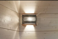 Saunabeleuchtung aus Edelstahl, Lampenfassung E14, ohne Glühlbirne