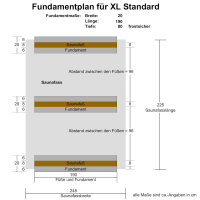 Saunafass XL aus 45mm Thermofichte mit Satteldach (rot) aus Ausstellung