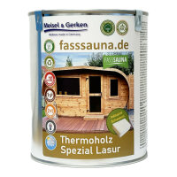 FassSauna Thermoholz Spezial Lasur 100% biologische & natürliche BIO Holzschutz Lasur 0.60 dunkel-braun
