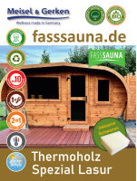 FassSauna Thermoholz Spezial Lasur 100% biologische & natürliche BIO Holzschutz Lasur 0.80 grau